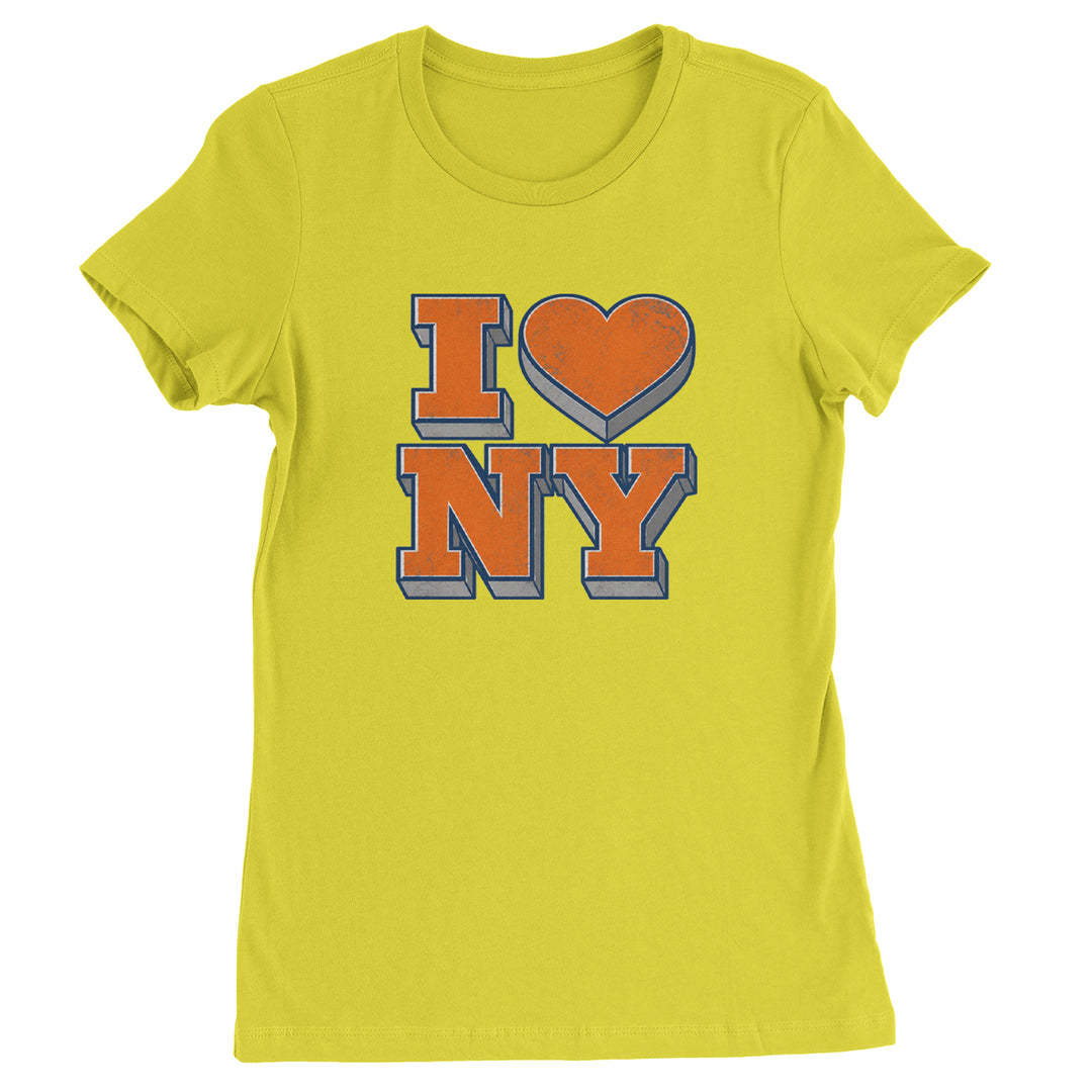 New York City Pride Heart Womens T-shirt Yellow