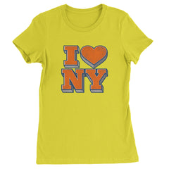 New York City Pride Heart Womens T-shirt Yellow