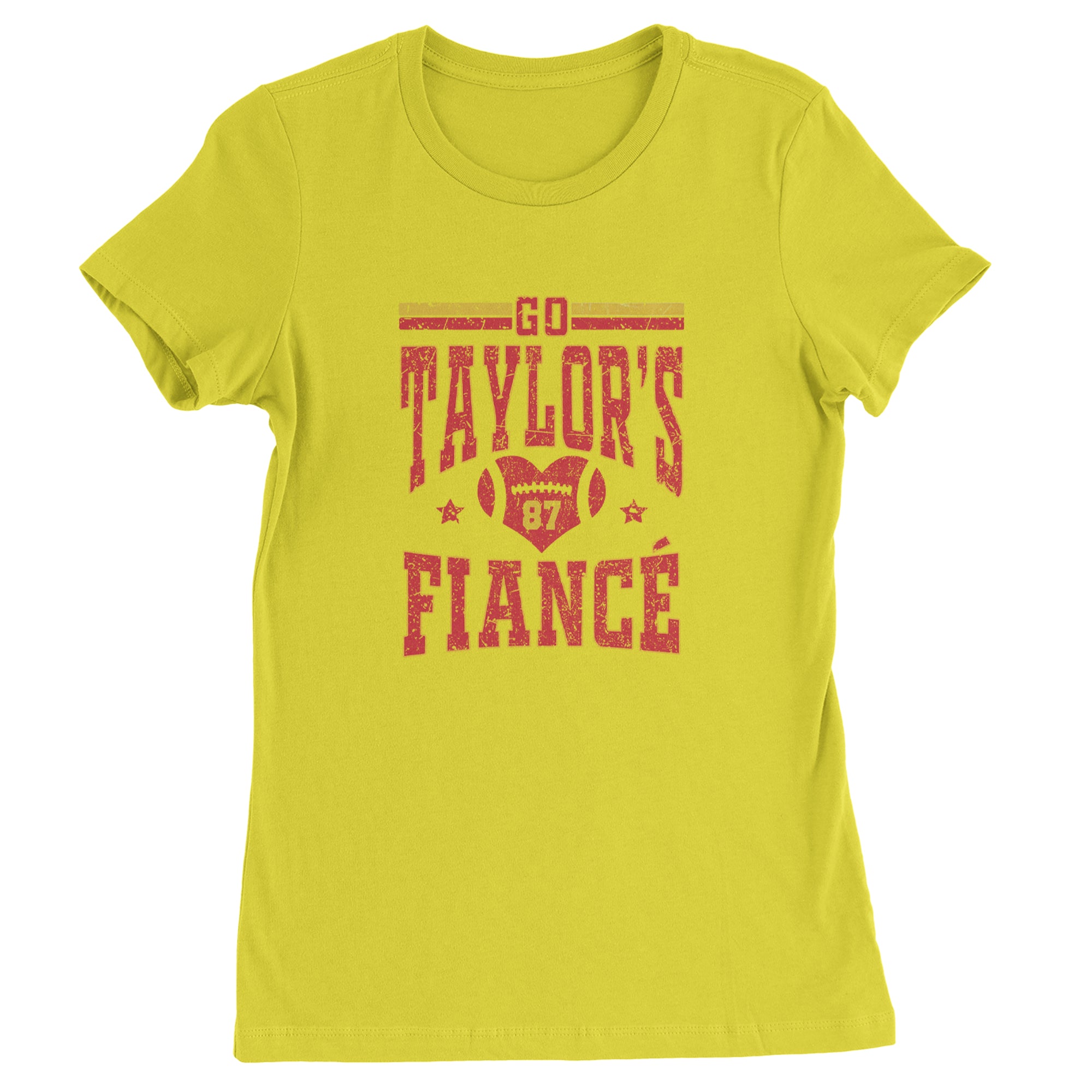 Go Taylor's Fiancé Engagement Game Day Womens T-shirt Yellow