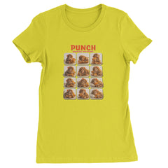 Punch Play Hard Love Harder Womens T-shirt Yellow