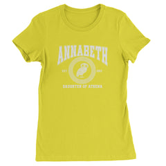 Annabeth Daughter of Athena Owl Wisdom Womens T-shirt Yellow