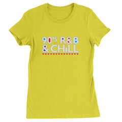 90s R&B and Chill Retro Throwback Womens T-shirt Yellow
