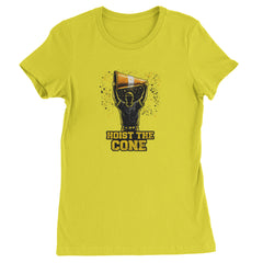 Hoist The Cone Pittsburgh Pride Womens T-shirt Yellow