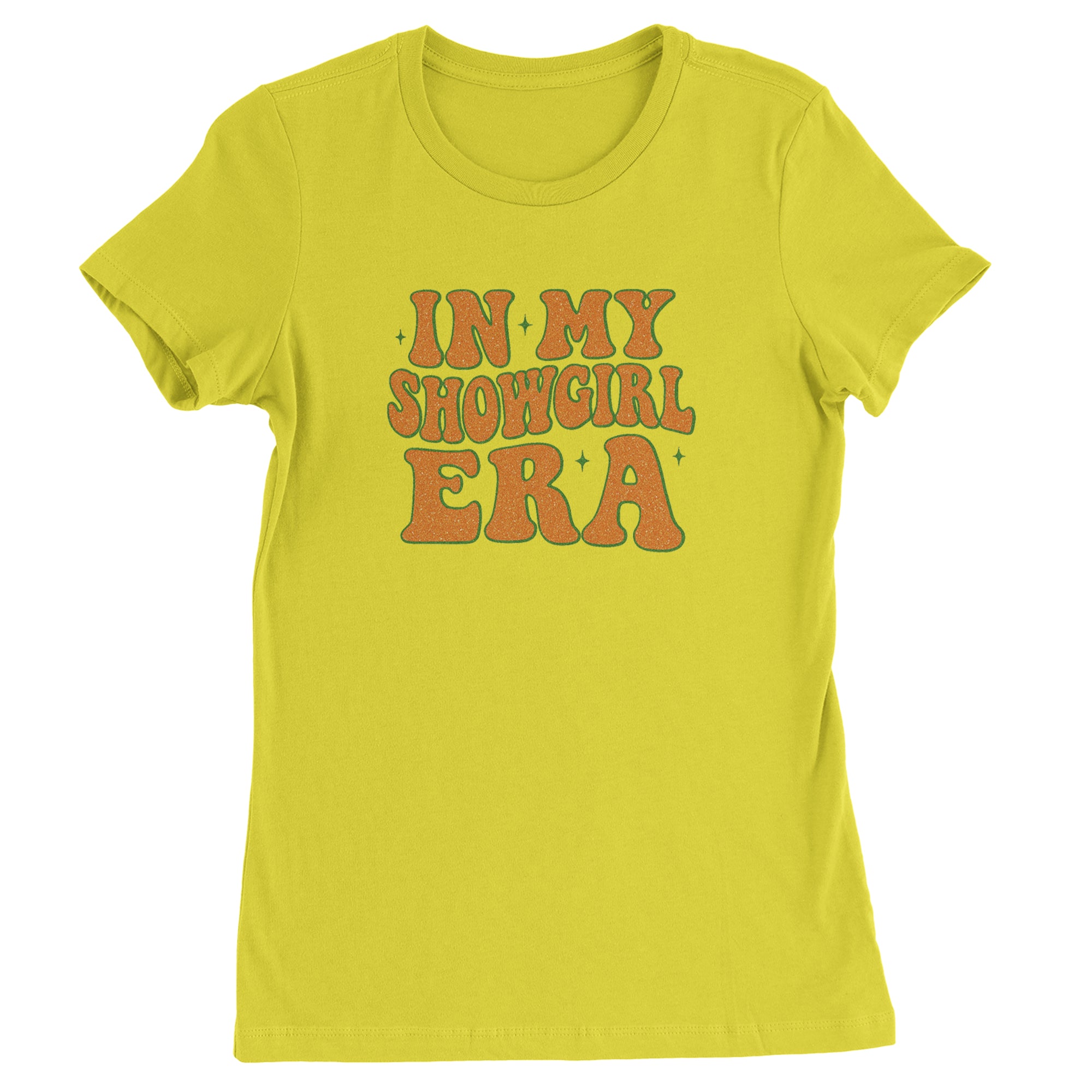 In My Showgirl Era Retro Womens T-shirt Yellow