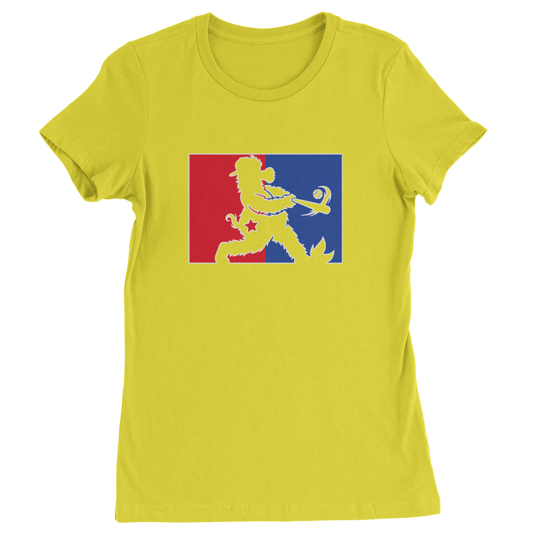Batter Up Philly Baseball Phan Womens T-shirt Yellow