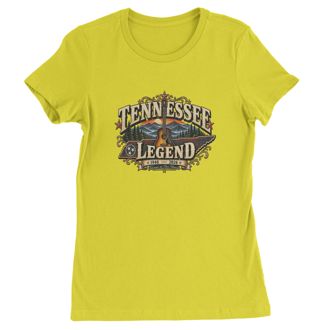 Tennessee Legend Country Music Dolly Womens T-shirt Yellow