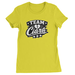Team Ciara Scamanda Broken Heart Womens T-shirt Yellow