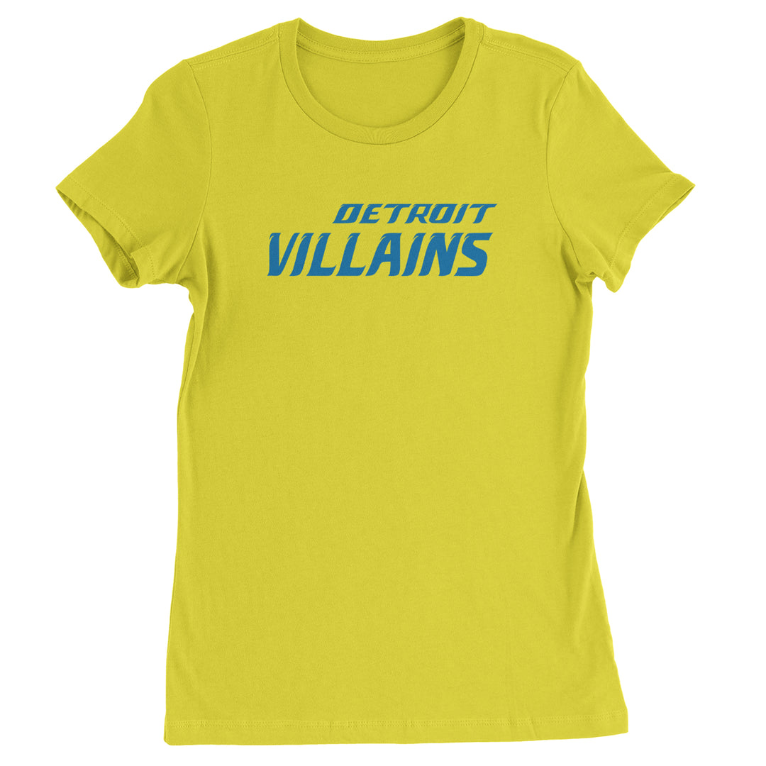 Detroit Villains Grit Football Womens T-shirt Yellow