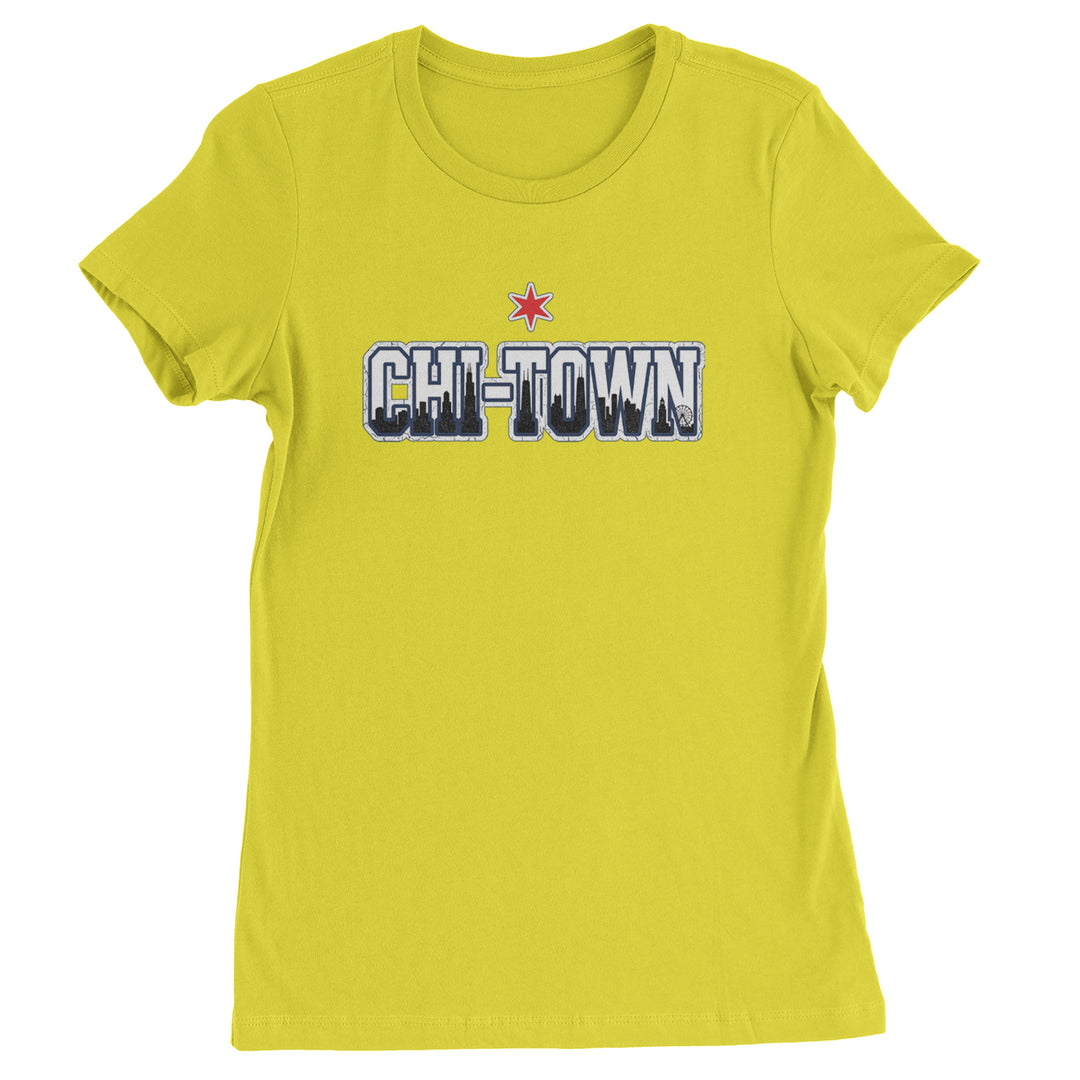 Chicago Chi-Town City Pride Womens T-shirt Yellow