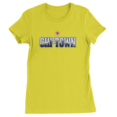 Chicago Chi-Town City Pride Womens T-shirt Yellow