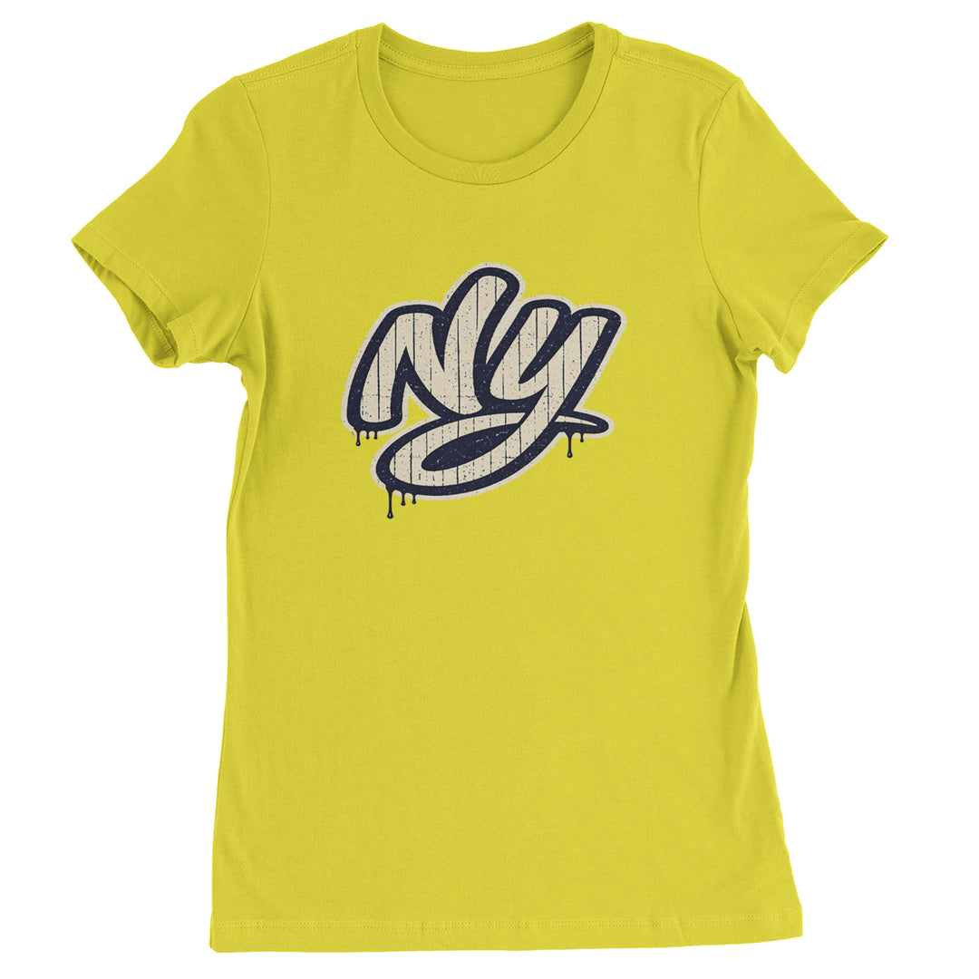 NYC New York City Grunge Street Womens T-shirt Yellow