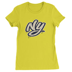 NYC New York City Grunge Street Womens T-shirt Yellow