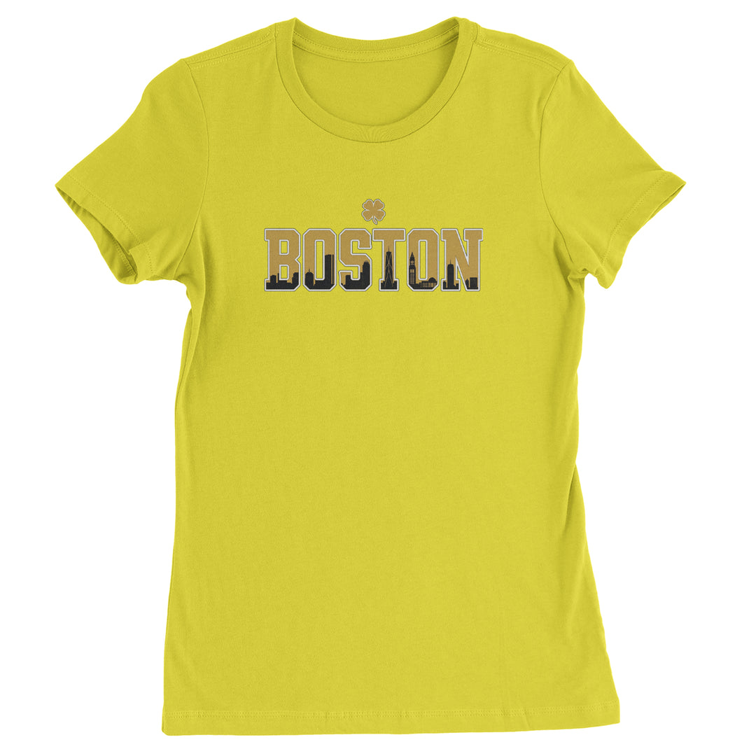 Boston City Pride Irish Womens T-shirt Yellow