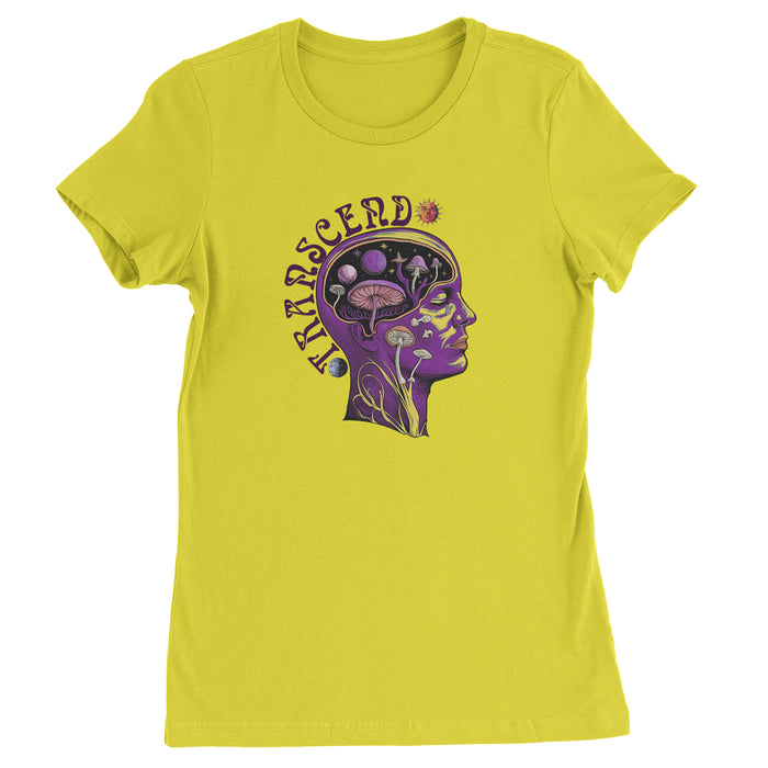 Psychedelic Cosmic Mushroom Head Womens T-shirt