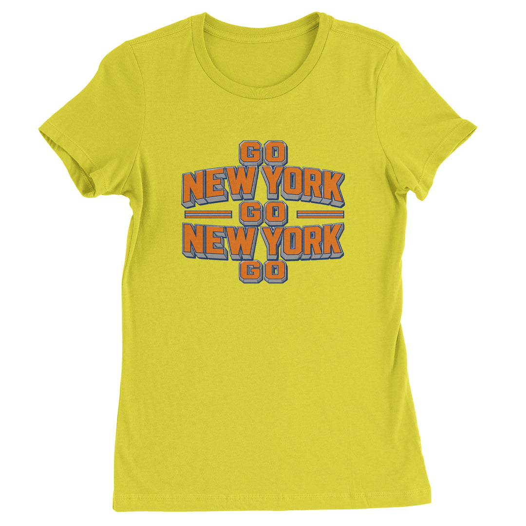 Go New York Go Basketball Womens T-shirt Yellow