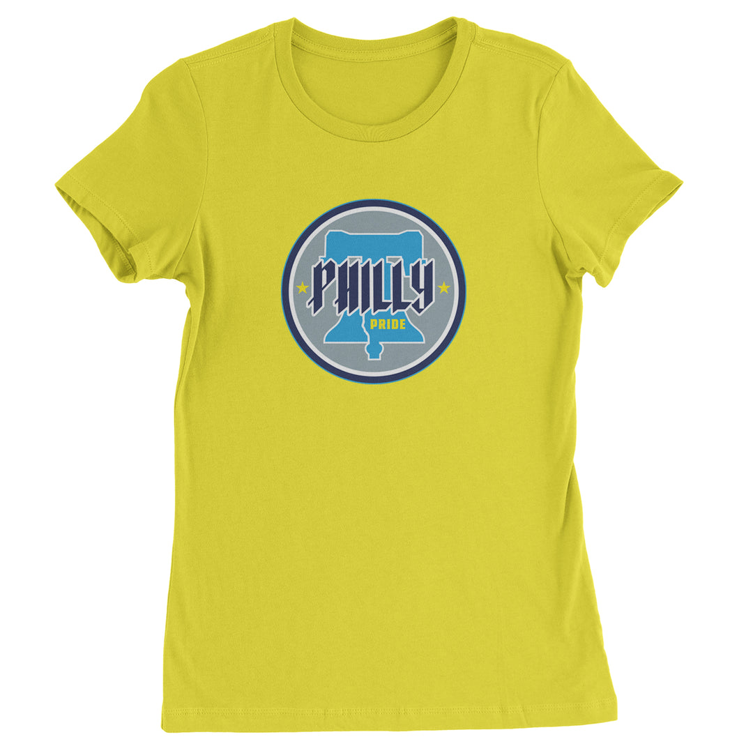 Philly Pride Liberty Bell Womens T-shirt Yellow