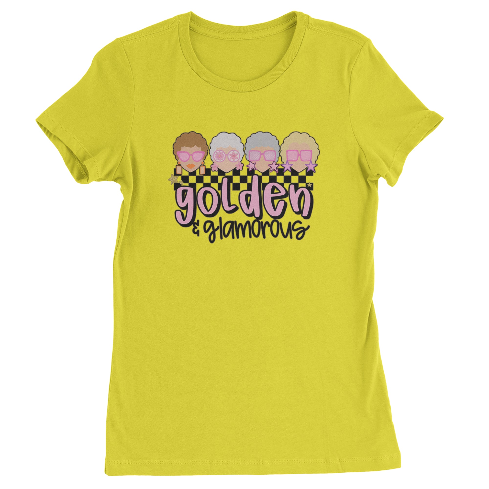 Golden And Glamorous Golden Girls Womens T-shirt Yellow