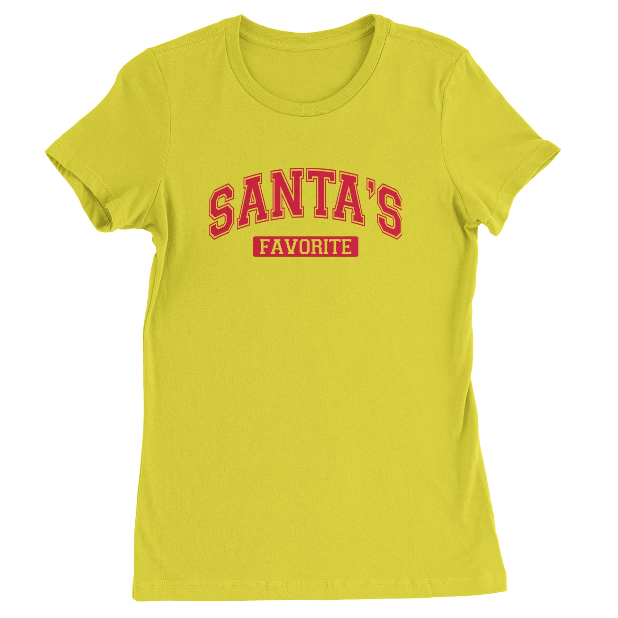 Santa's Favorite Womens T-shirt Yellow