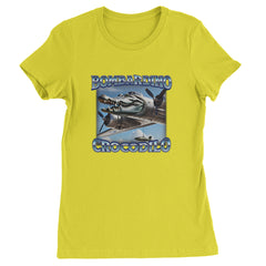 Bombardino Crocodilo Brainrot Womens T-shirt Yellow