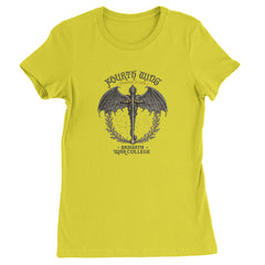 Fourth Wing Dragon Rider Vintage Basgiath War College Womens T-shirt Yellow