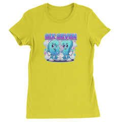 67 Six Seven Meme Kawaii Cloud Womens T-shirt Yellow