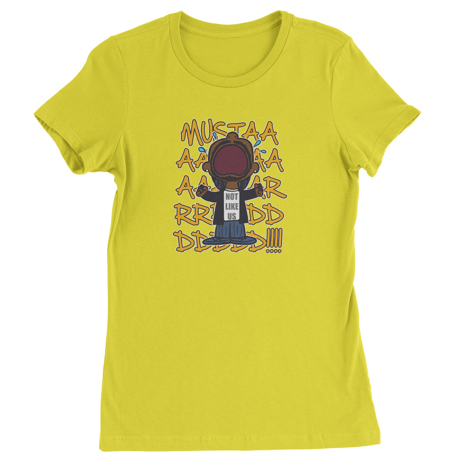 MUSTARD! Not Like Us Tv Off  Womens T-shirt Yellow