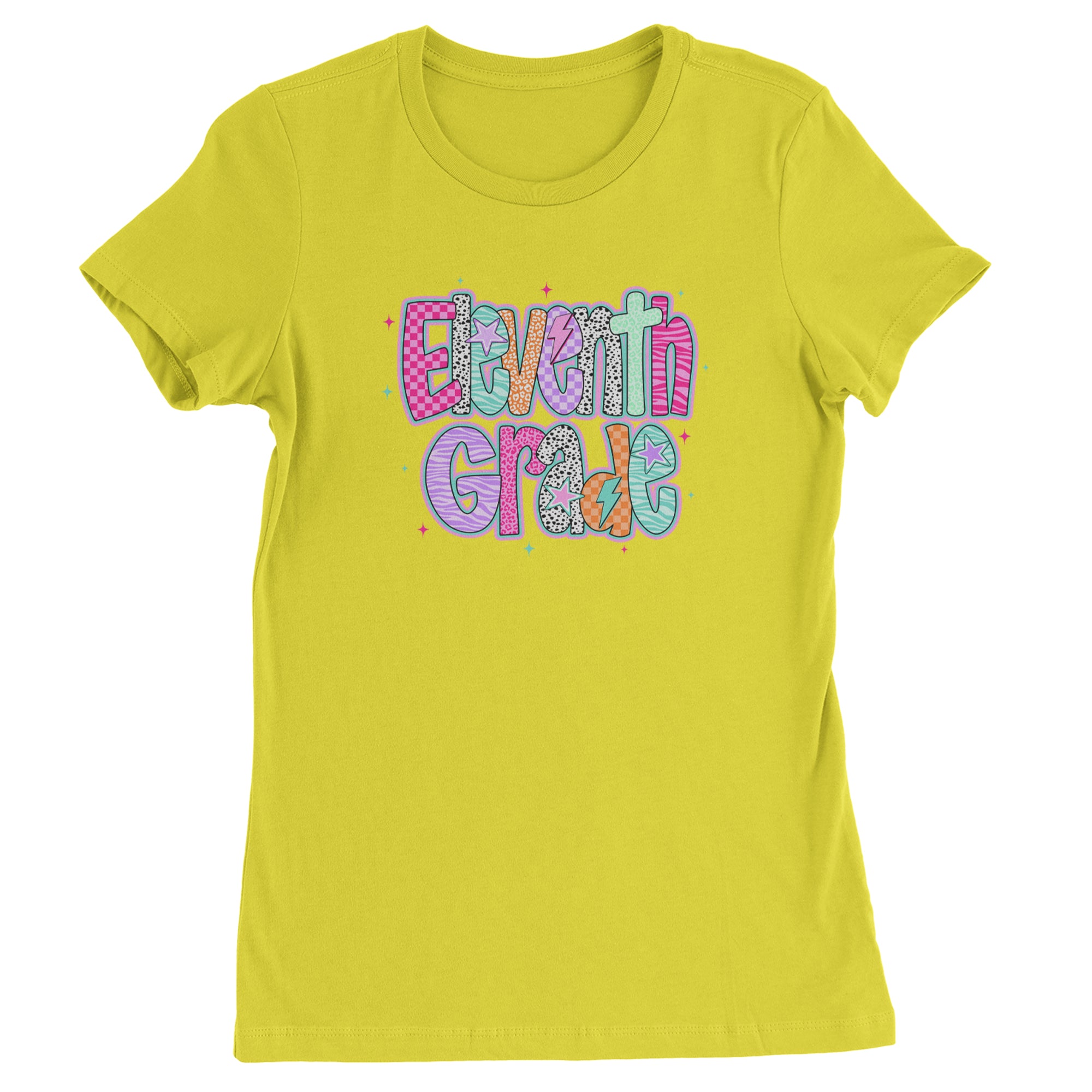 Eleventh Grade Extra Colorful Back to School Womens T-shirt Yellow