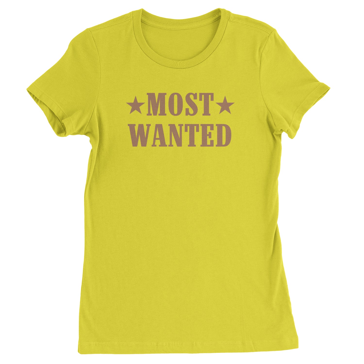 Most Wanted Cowboy  Womens T-shirt Yellow