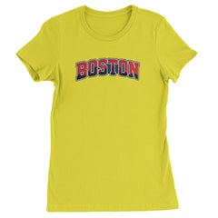 Boston City Pride Skyline Womens T-shirt Yellow