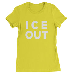 Ice Out Protest Womens T-shirt Yellow