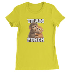 Team Punch Panchi-kun Monkey Womens T-shirt Yellow