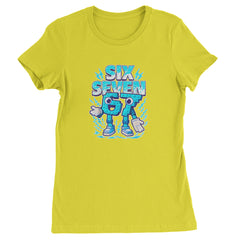 67 Brainrot Meme Slang Womens T-shirt Yellow