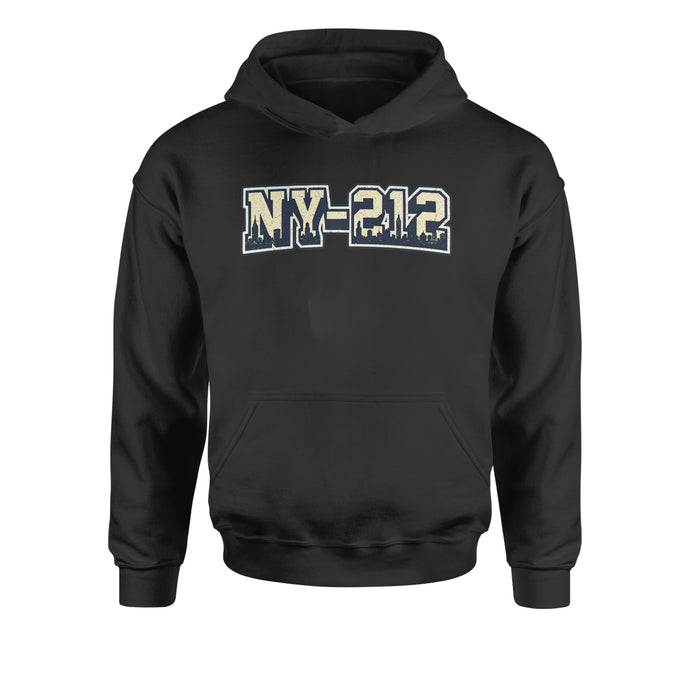 New York City 212 Area Code Skyline  Youth-Sized Hoodie