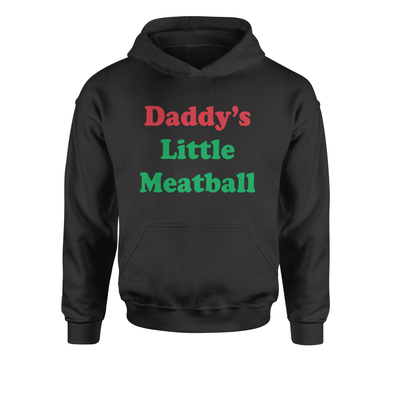 Daddy's Little Meatball Love Island Youth-Sized Hoodie Black