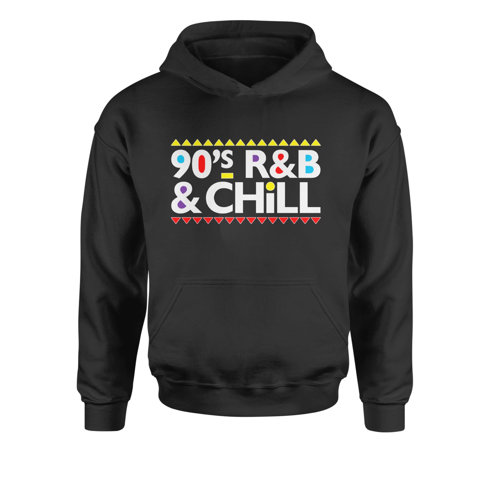 90s R&B and Chill Retro Throwback Youth-Sized Hoodie Black