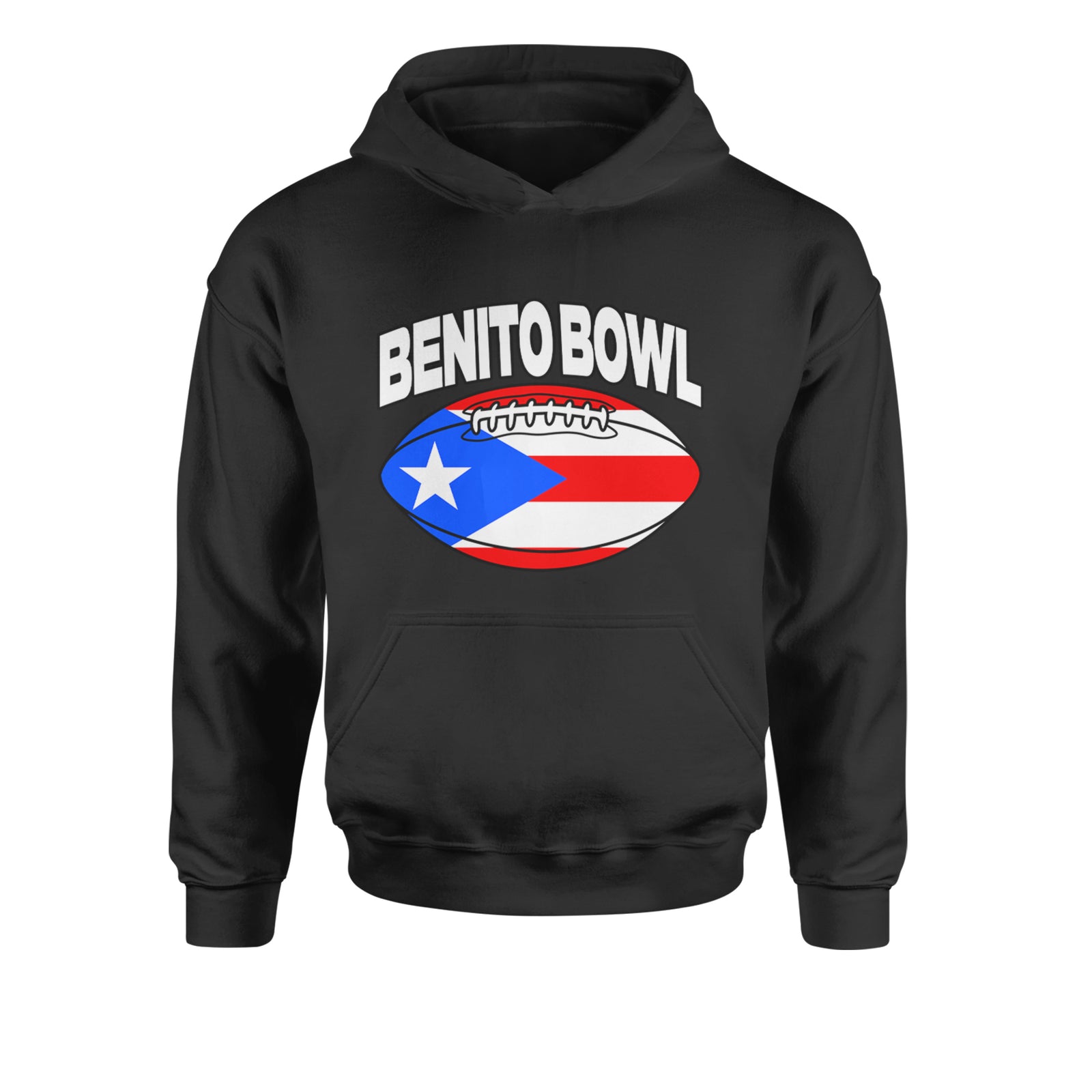 Benito Bowl Puerto Rico Football Youth-Sized Hoodie Black