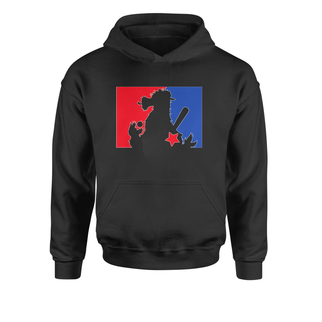 Philly Baseball Phan graphic on Kids' Heavyweight Fleece Pullover Hoodie in Black