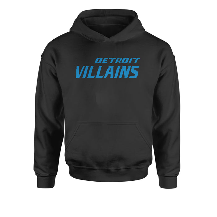 Detroit Villains Grit Football Youth-Sized Hoodie