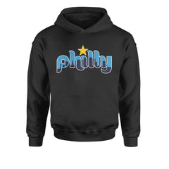 Skyline Philly Philadelphia Youth-Sized Hoodie Black