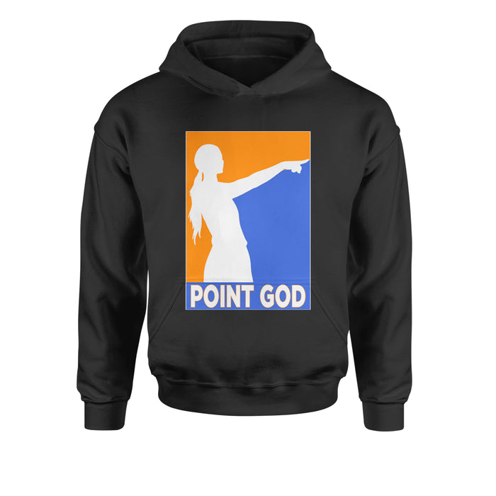 Point God Cunningham Basketball Pointing Meme  Youth-Sized Hoodie