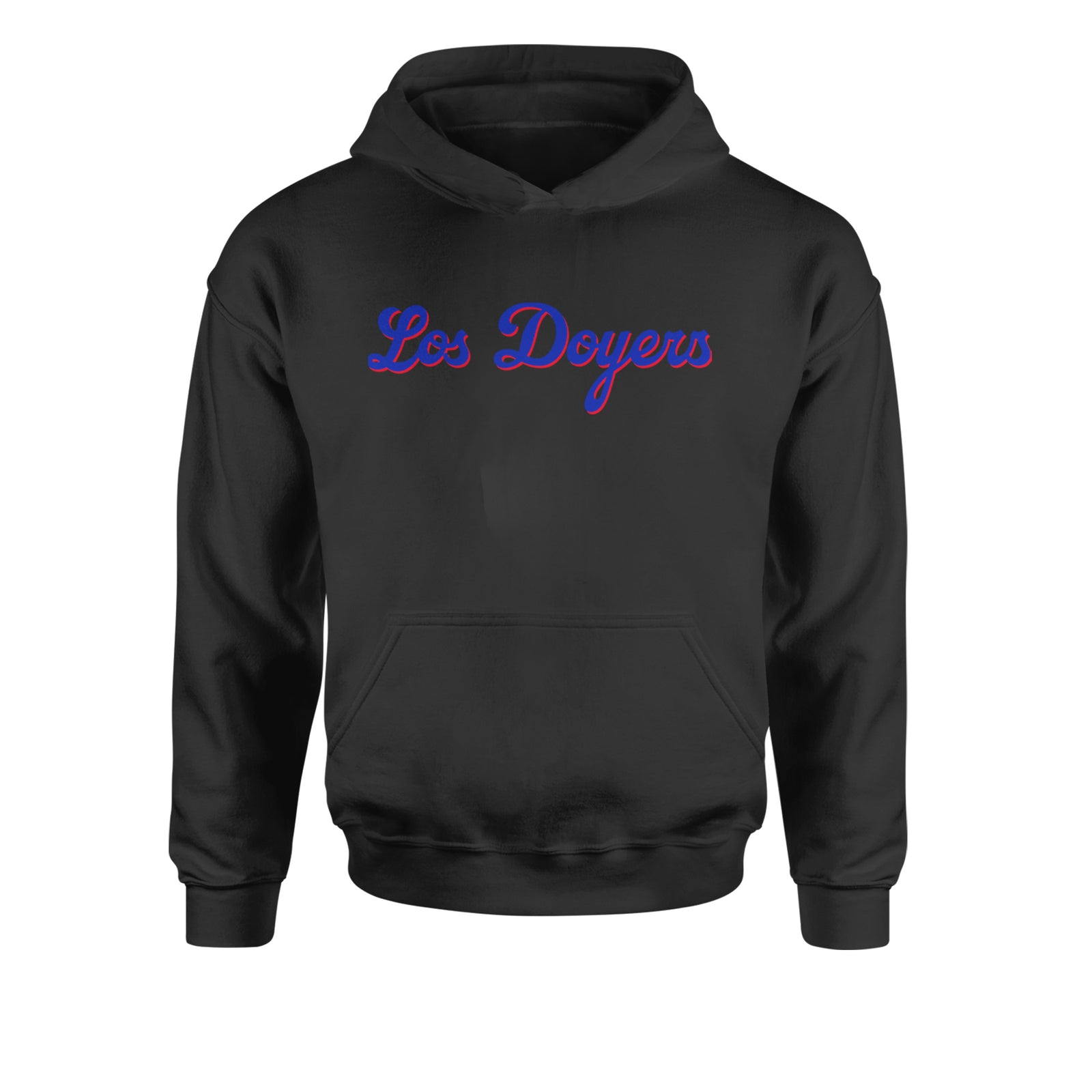 Los Doyers LA Baseball Youth-Sized Hoodie Heather Grey