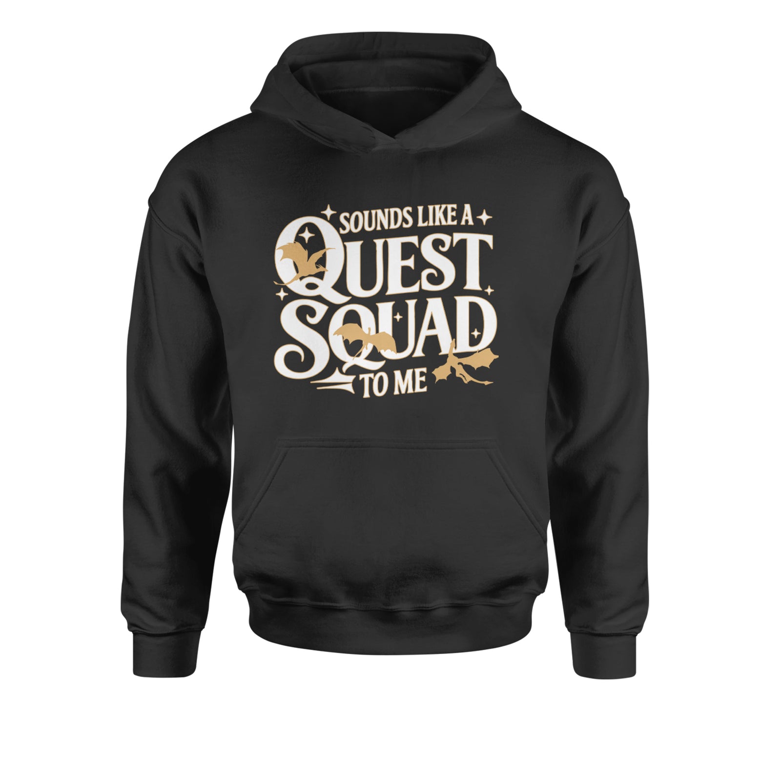 Sounds Like A Quest Squad To Me Empyrean Youth-Sized Hoodie Black