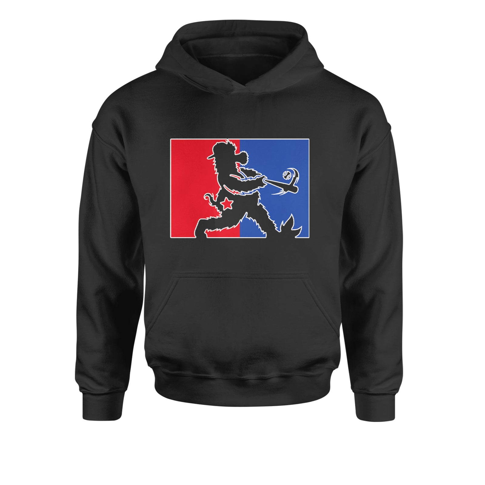 Batter Up Philly Baseball Phan Youth-Sized Hoodie Black