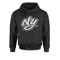 NYC New York City Grunge Street Youth-Sized Hoodie Black