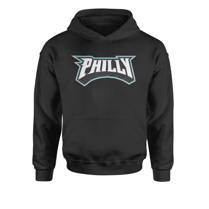 Philly Bold Block Throwback Youth-Sized Hoodie
