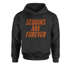 Sequins Are Forever Retro Glam Youth-Sized Hoodie Black