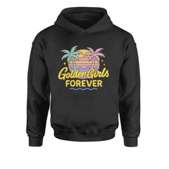 Golden Girls Forever Retro Sunset Youth-Sized Hoodie Black