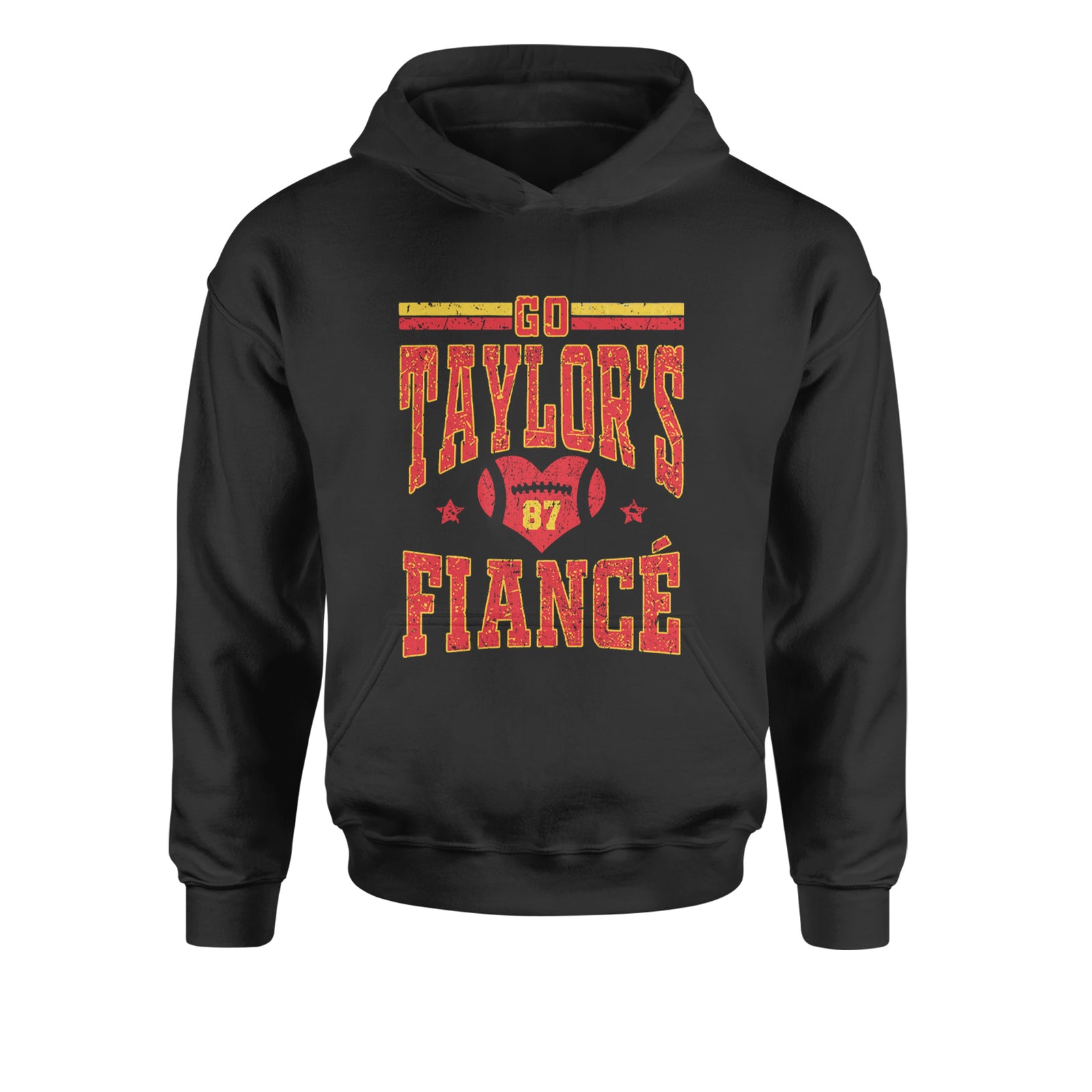 Go Taylor's Fiancé Engagement Game Day Youth-Sized Hoodie Black