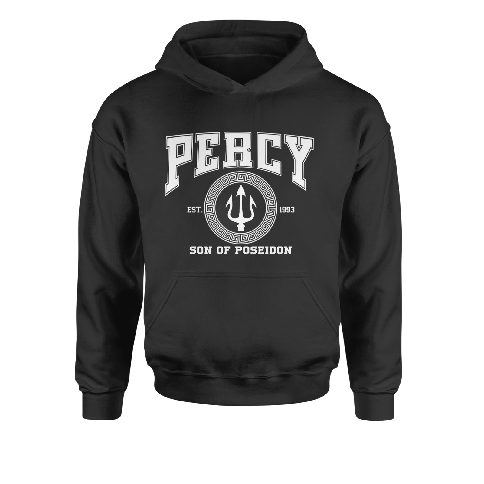 Percy Son Of Poseidon Sea God Youth-Sized Hoodie Black