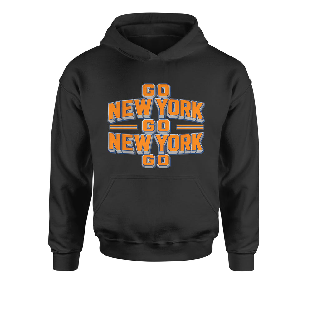 Go New York Go Basketball Youth-Sized Hoodie Black